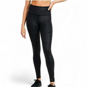 Mono B Highwaist Foil Moto Leggings | Large